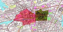 The red area is the area of the test competition and WRE. The green area is for Finnish Championship sprint relay and it's forbidden until the Championship competition starts!